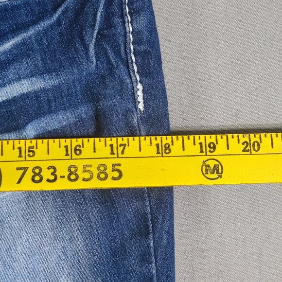 Maurices jeans women's size 5/6 ink blue colour Low rise Boot cut Embroidered - Picture 11 of 14